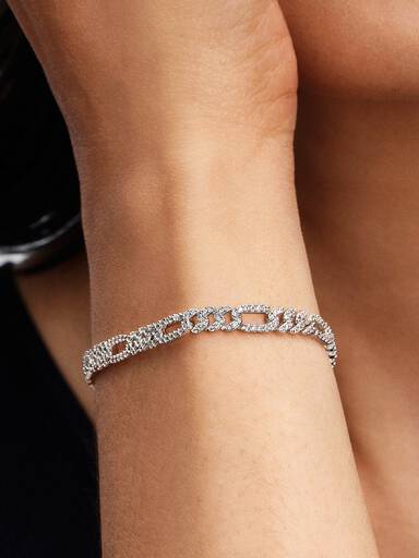 Pulsera de Cadena Cubana Ovalada