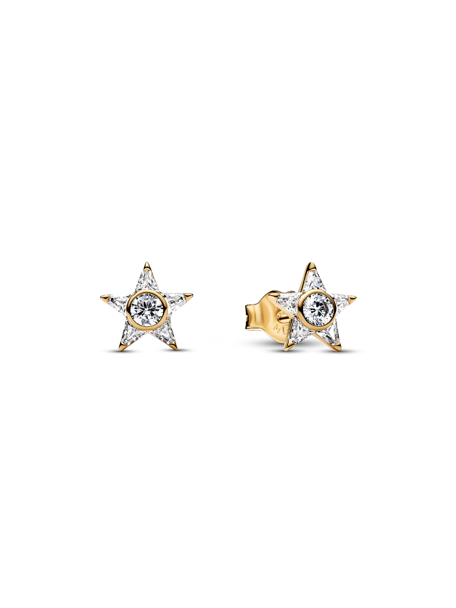 Pendientes de Botón Estrella Brillante