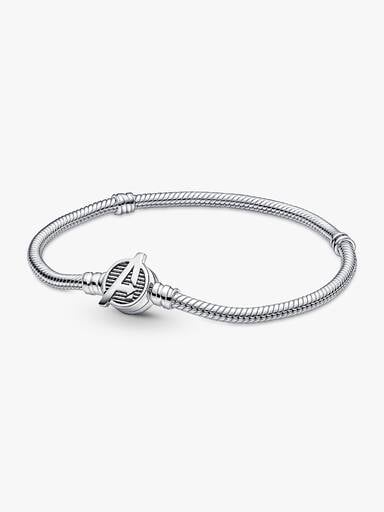 Pulsera Pandora Moments Cadena de Serpiente Cierre Logo Los Vengadores de Marvel