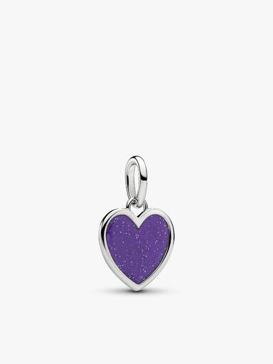 Conjunto de regalo Collar Corazón Morado Grabable