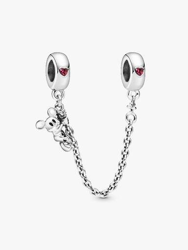 Cadena de seguridad en plata de ley Mickey Escalador
