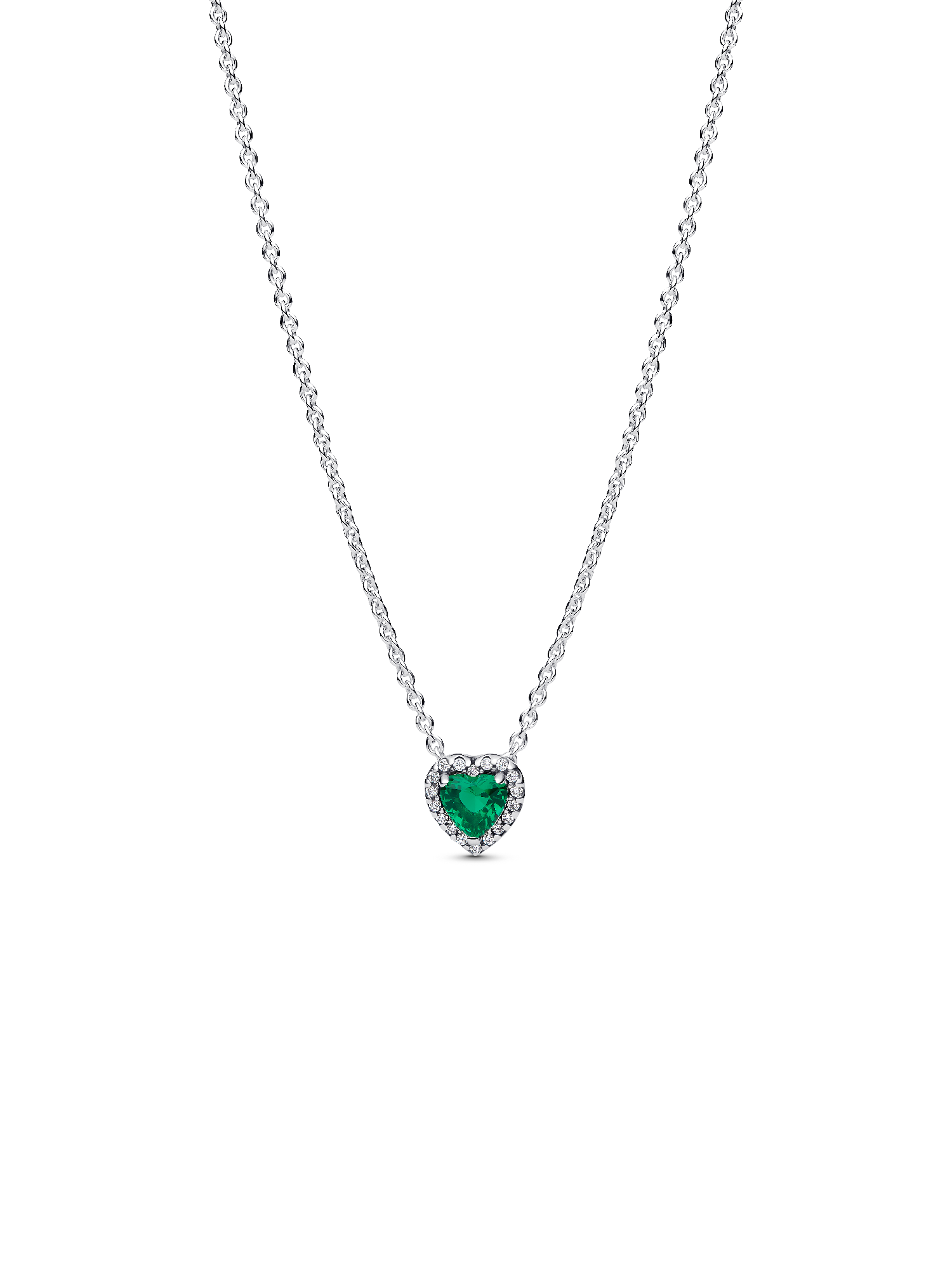 Collar Corazón Elevado Verde