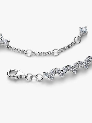 Pulsera Corazón Triple Gemas