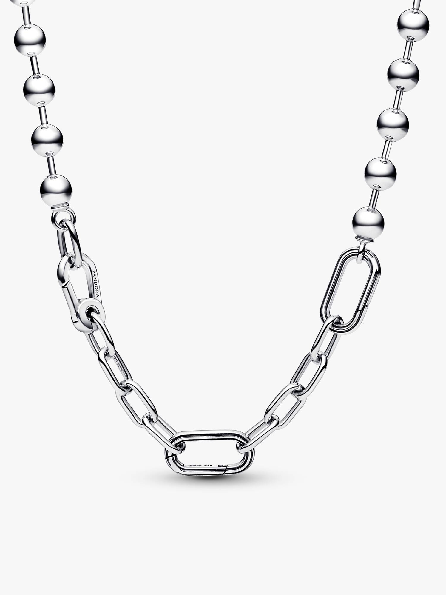 Collar de Eslabones Link y Cuentas Metálicas de Pandora ME