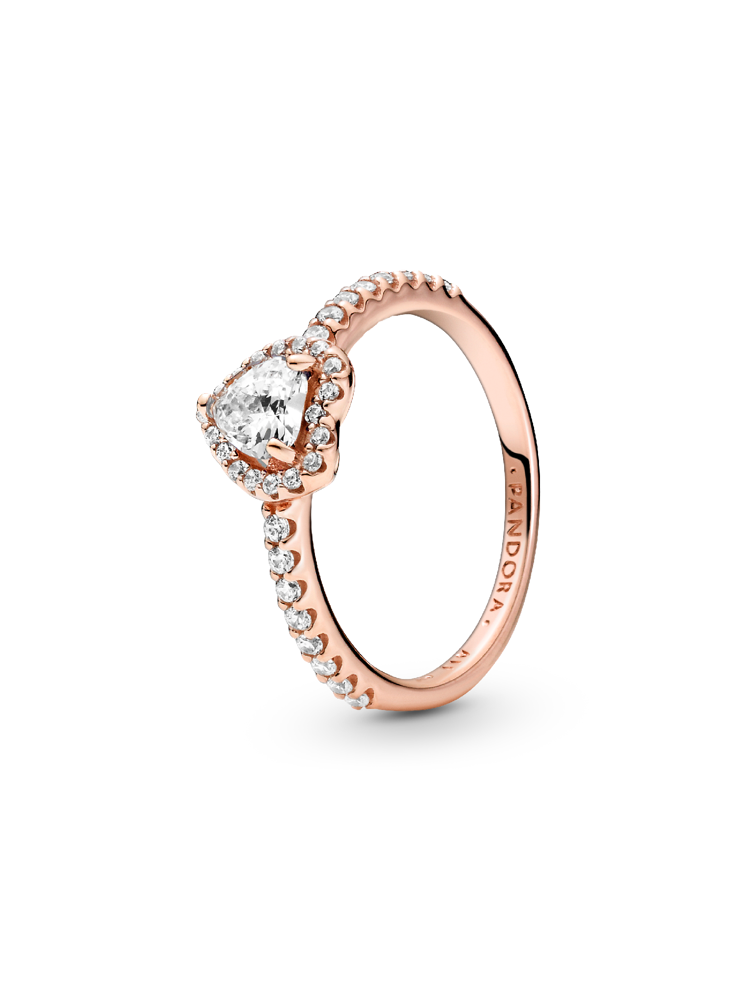 Anillo Corazón Brillante Elevado
