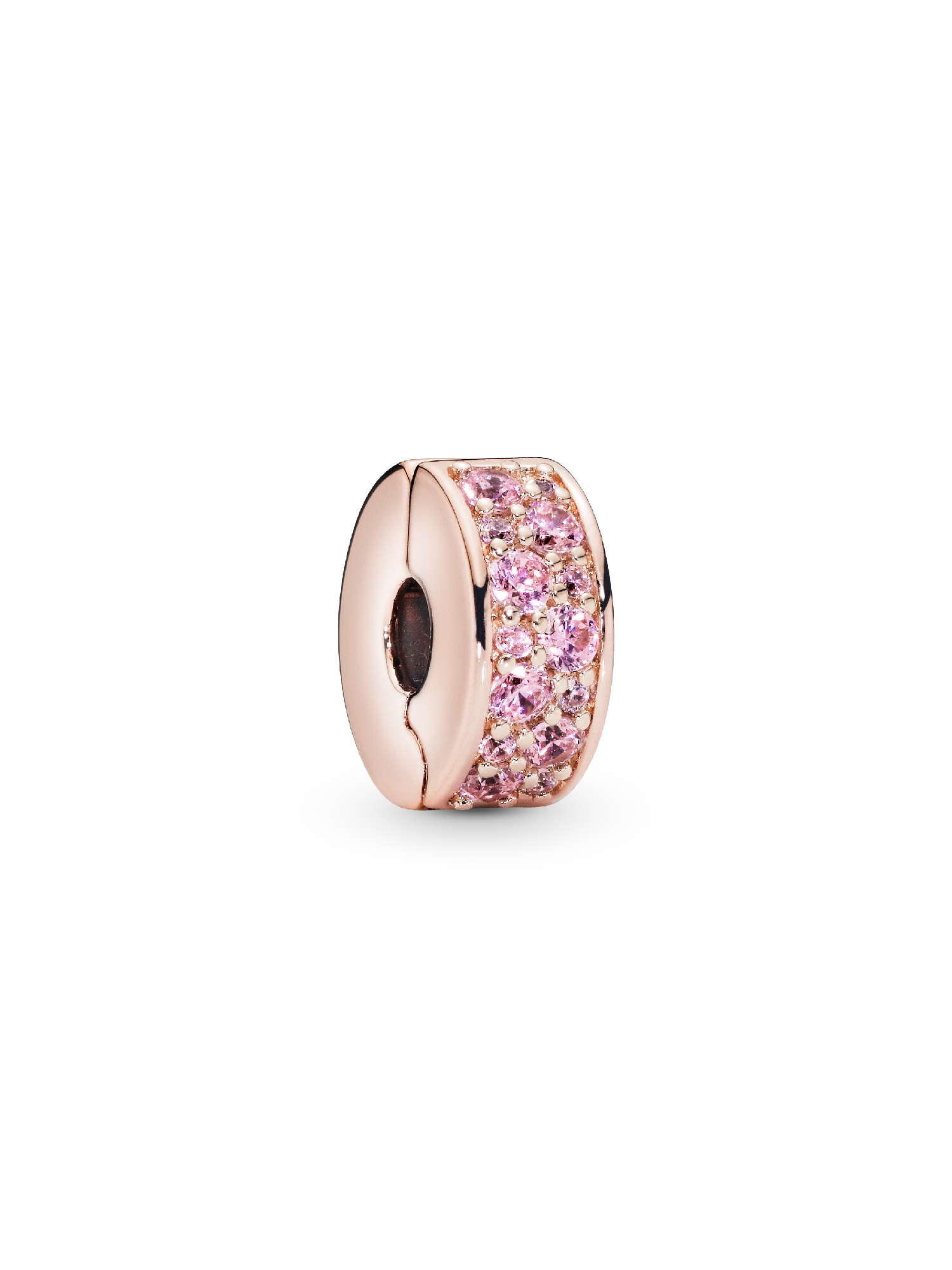 Charm de Clip Pavé Rosa