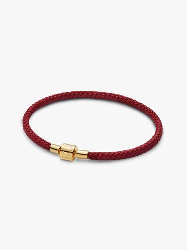 Pulsera Cordón Rojo Brillante