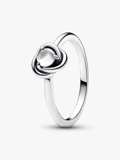 Anillo Círculo Eternity Gema del Mes de Abril