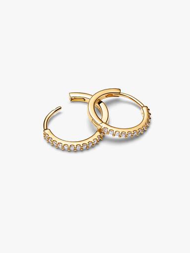 Pendientes de aro Mini Brillantes