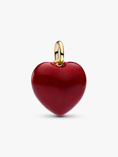 Charm Colgante Corazón Volumen Rojo