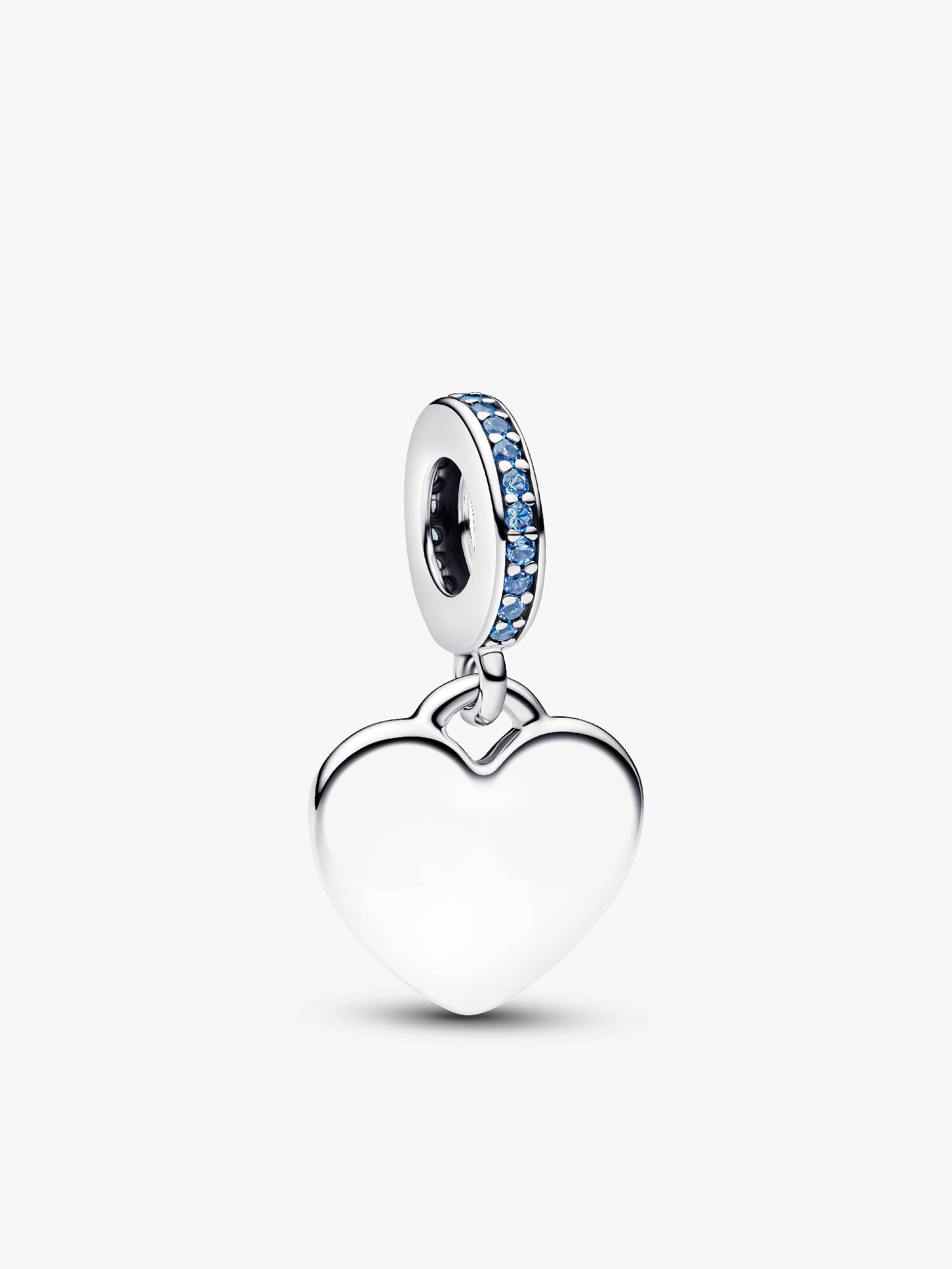 Charm Colgante Corazón Grabable Azul