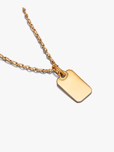 Conjunto de Regalo con Colgante Etiqueta Rectangular Grabable