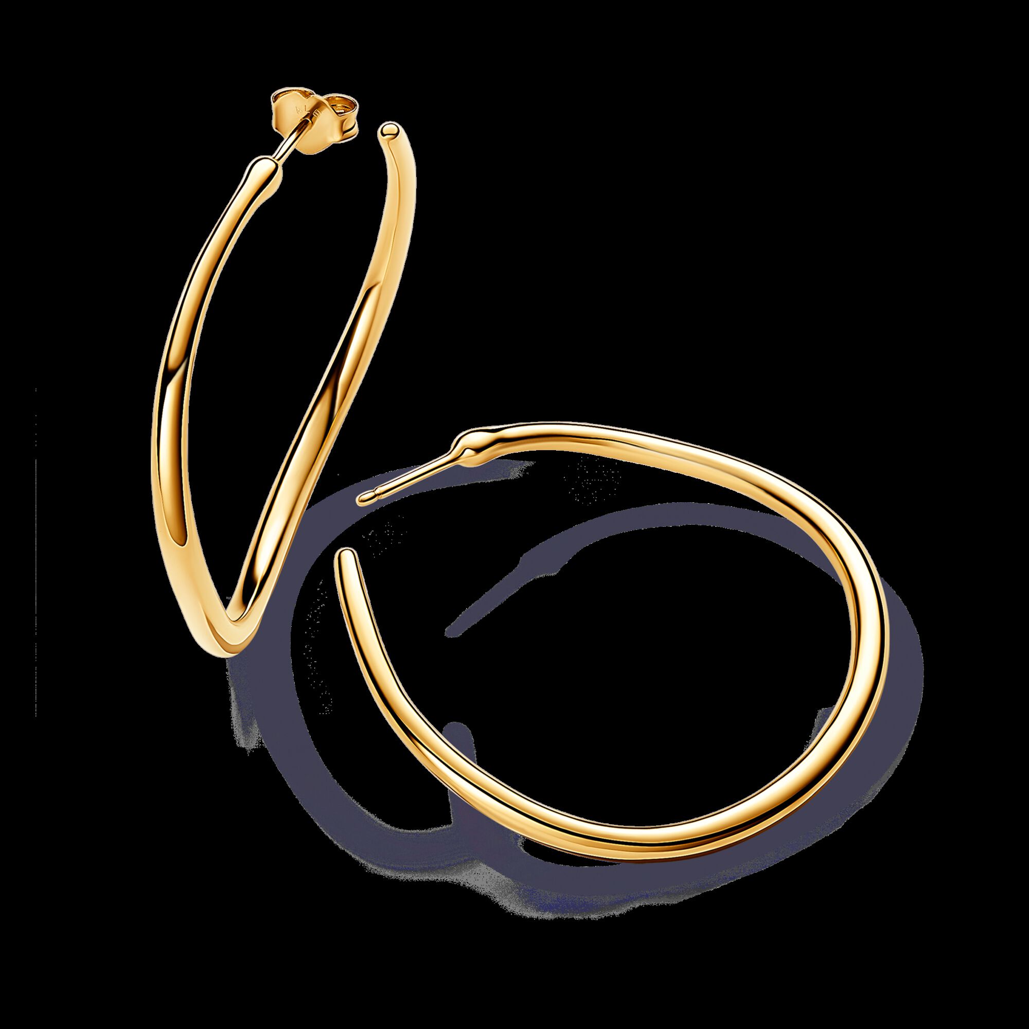 Pandora Pendientes de Aro Abiertos de 42 Mm Forma Orgánica