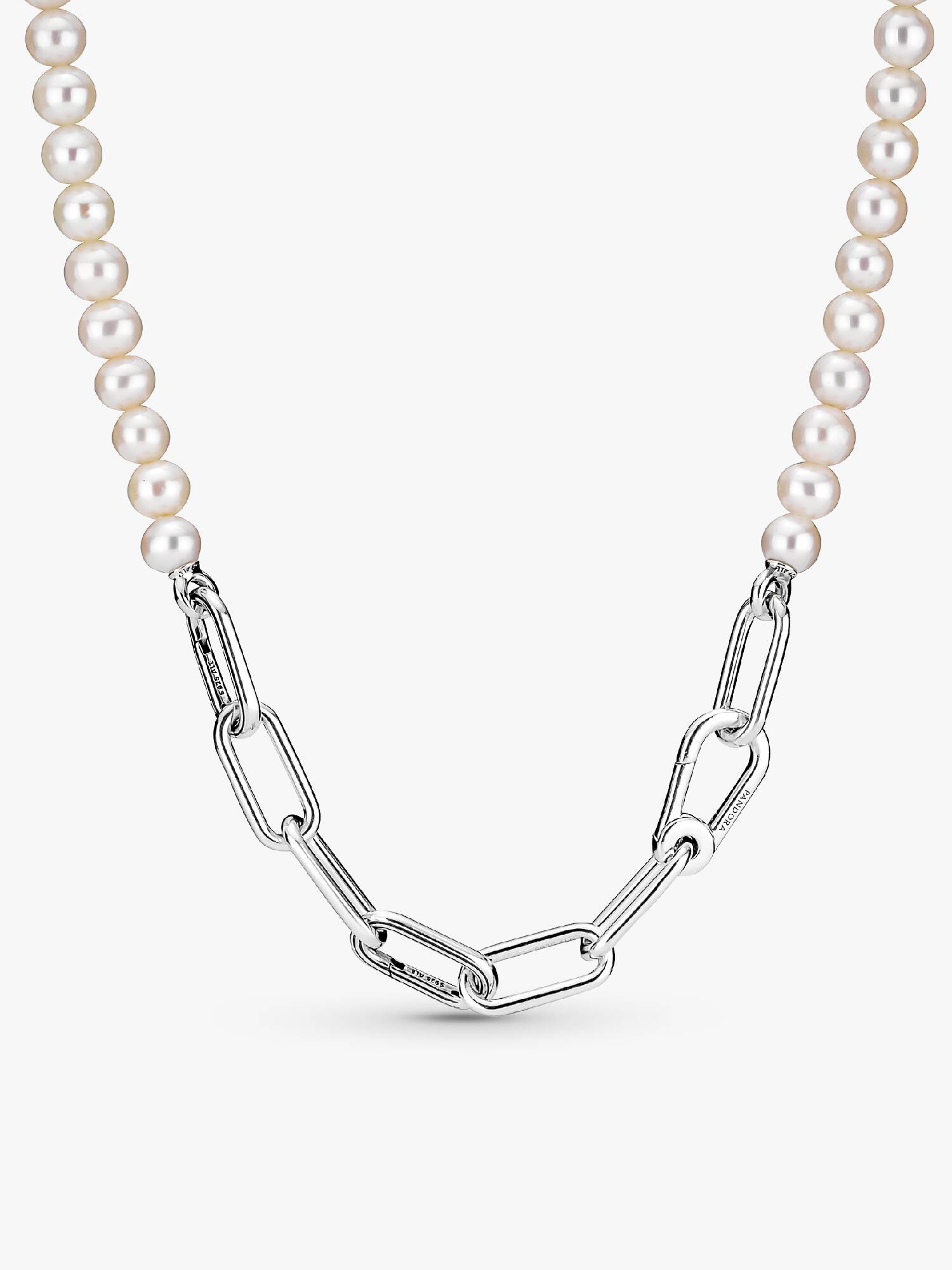 Collar de Eslabones Link y Perlas Cultivadas de Agua Dulce Pandora ME