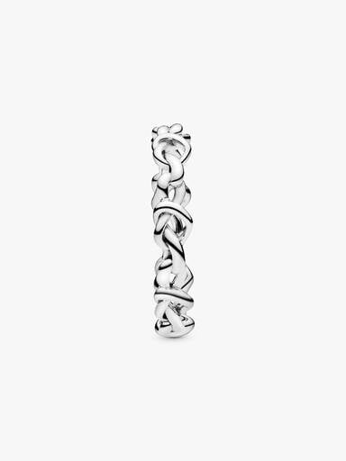 Anillo en plata de ley Corazones Anudados