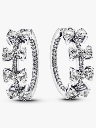 Pendientes de Aro Fila Lazos Brillantes