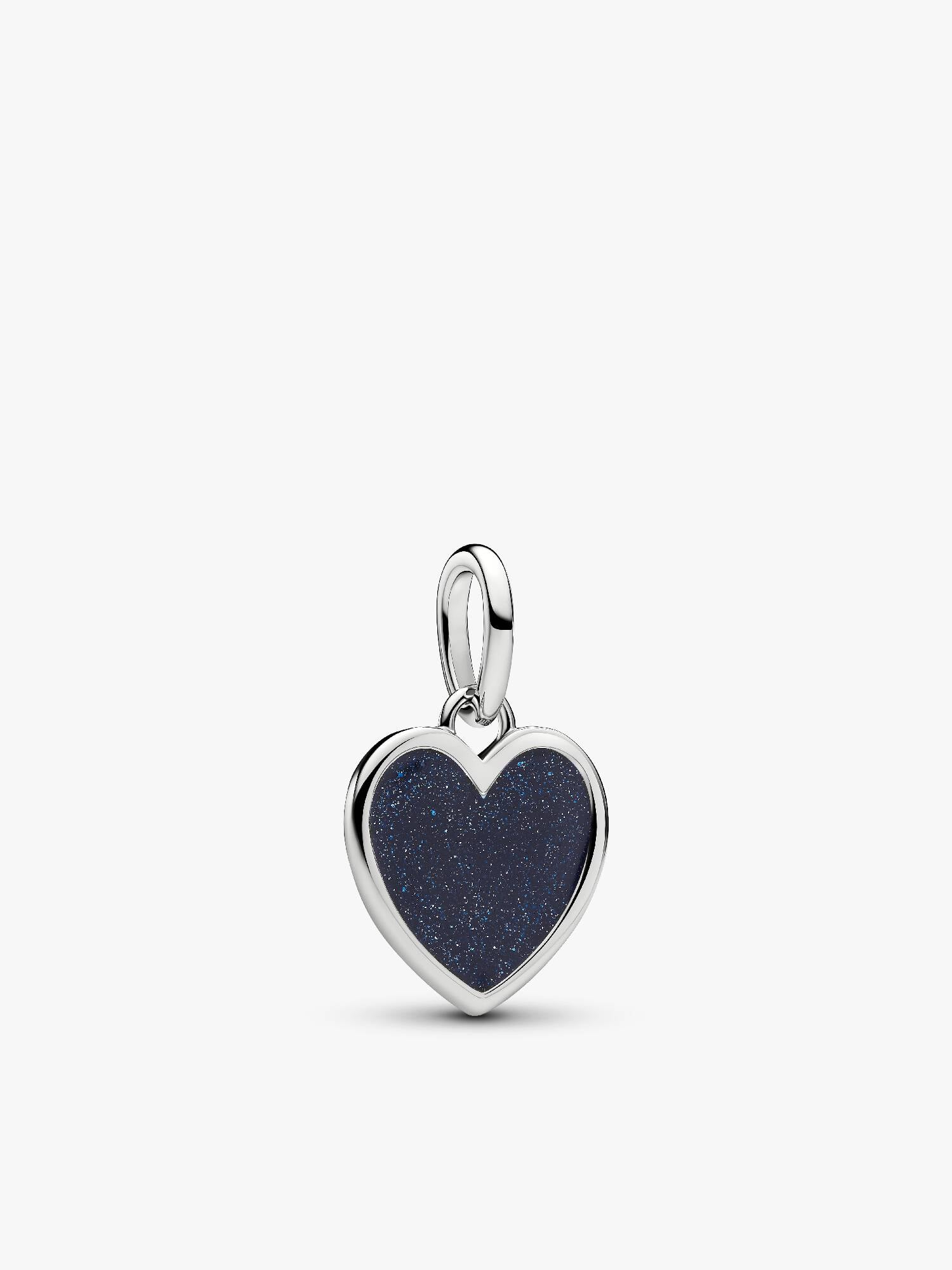 Charm Colgante Grabable Corazón Azul