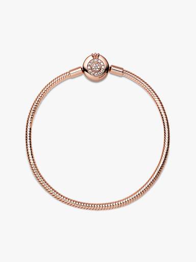 Pulsera de Cadena de Serpiente O coronada Brillante
