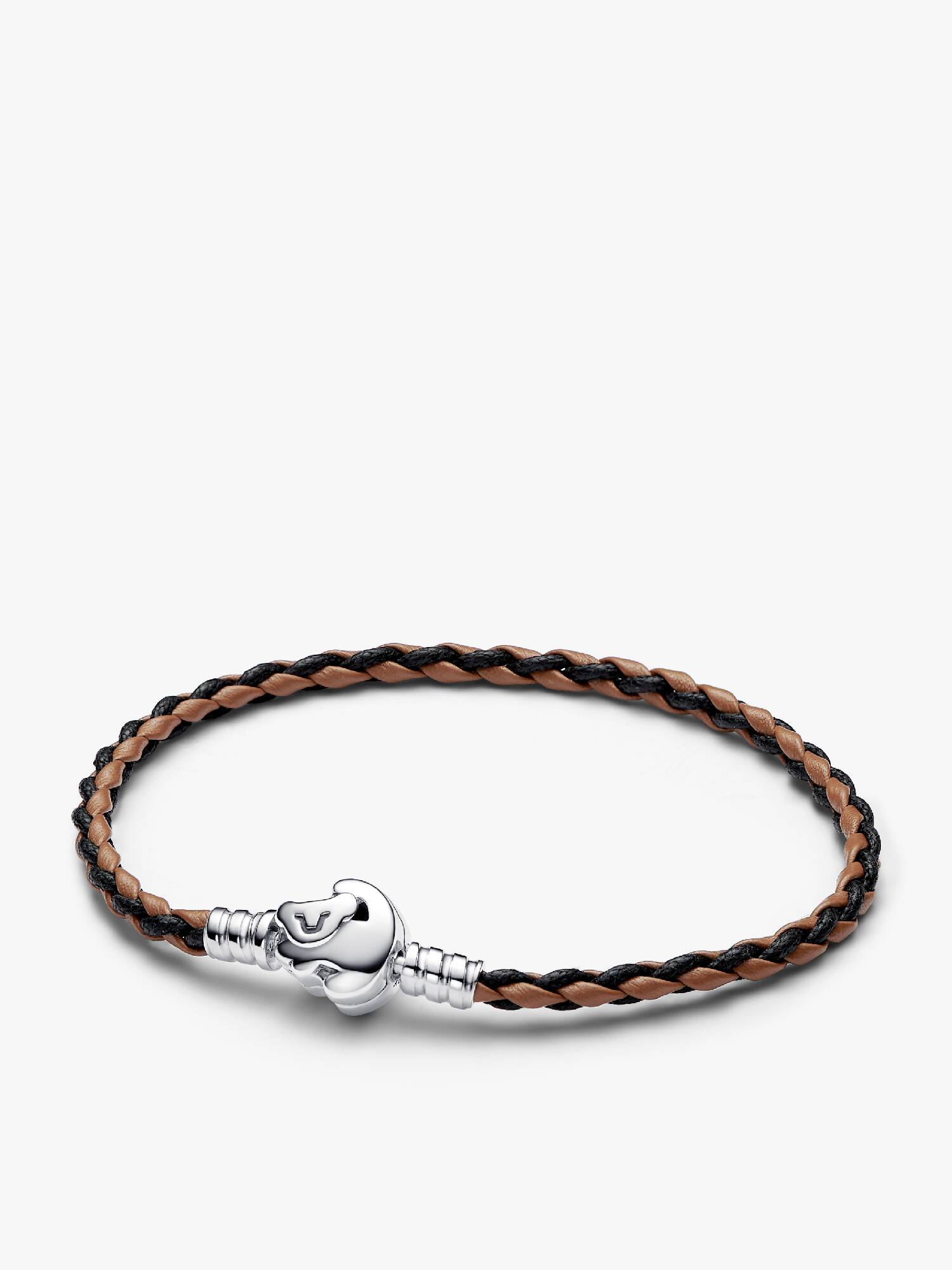 Pulsera Pandora Moments en Cuero Trenzado con Cierre El Rey León de Disney