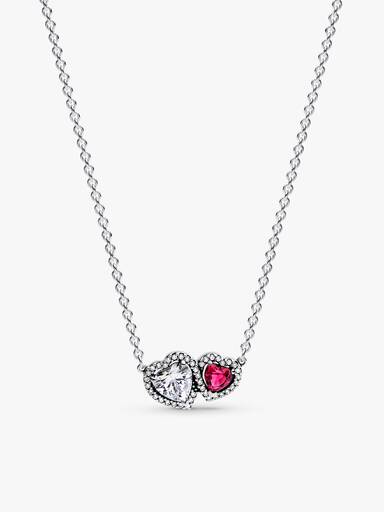 Conjunto de Regalo Collar, Pendientes y Anillo Halo Corazones