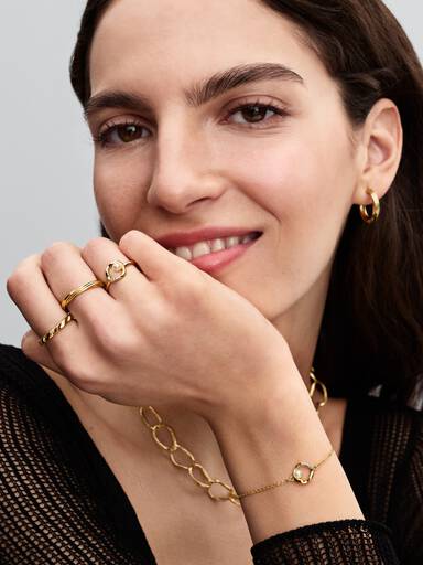 Anillo Banda Ondulada