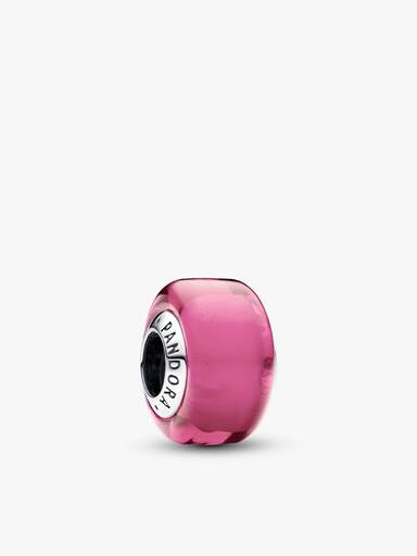 Conjunto de Regalo Pulsera y Charms Love y Cristal de Murano Rosa