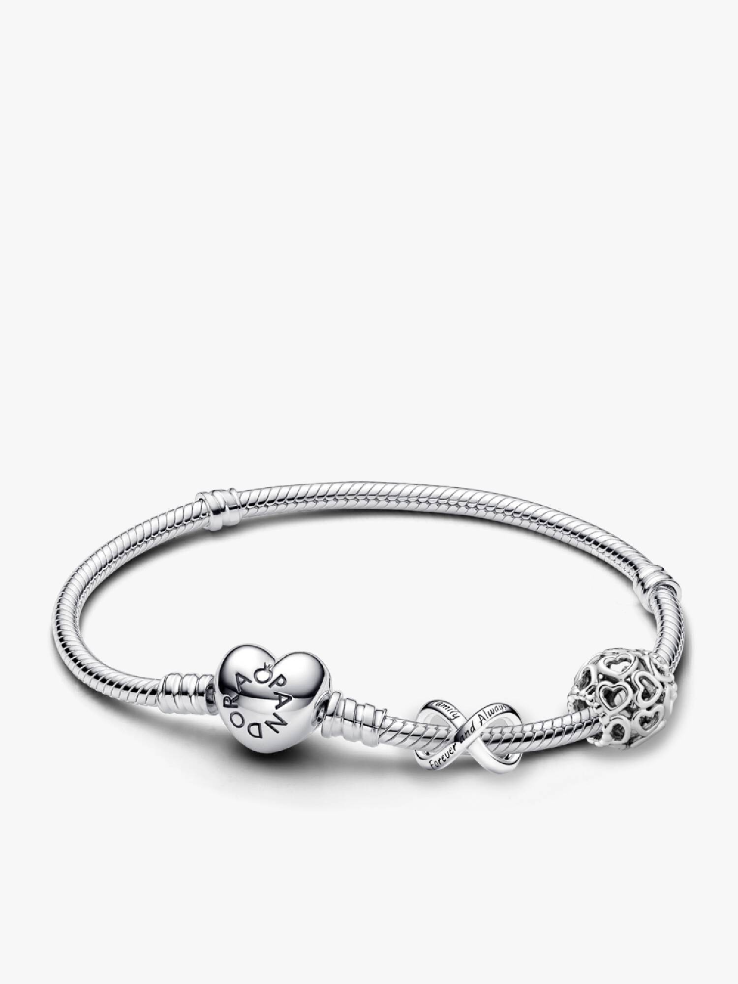 Conjunto de Regalo Pulsera y Charms Infinito y Abre tu Corazón