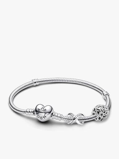 Conjunto de Regalo Pulsera y Charms Infinito y Abre tu Corazón
