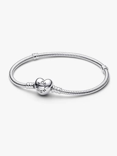 Pulsera Diseño Cadena de Serpiente y Corazón de Moments