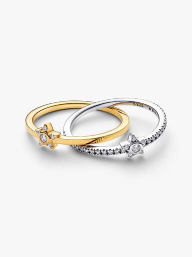 Anillo Cruzado Estrella Brillante