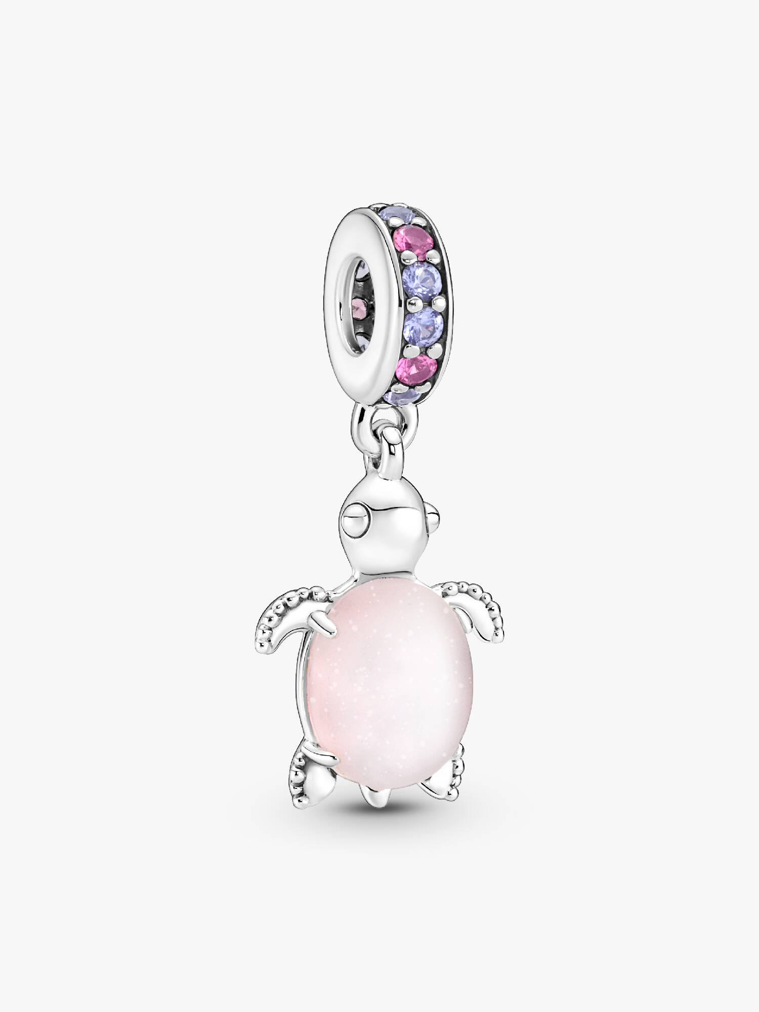 Charm Colgante Tortuga Marina de Cristal de Murano Rosa