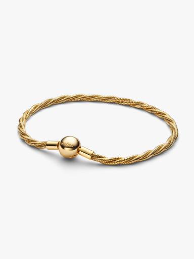 Pulsera de Cadena de Serpiente Trenzada con Cierre Redondo