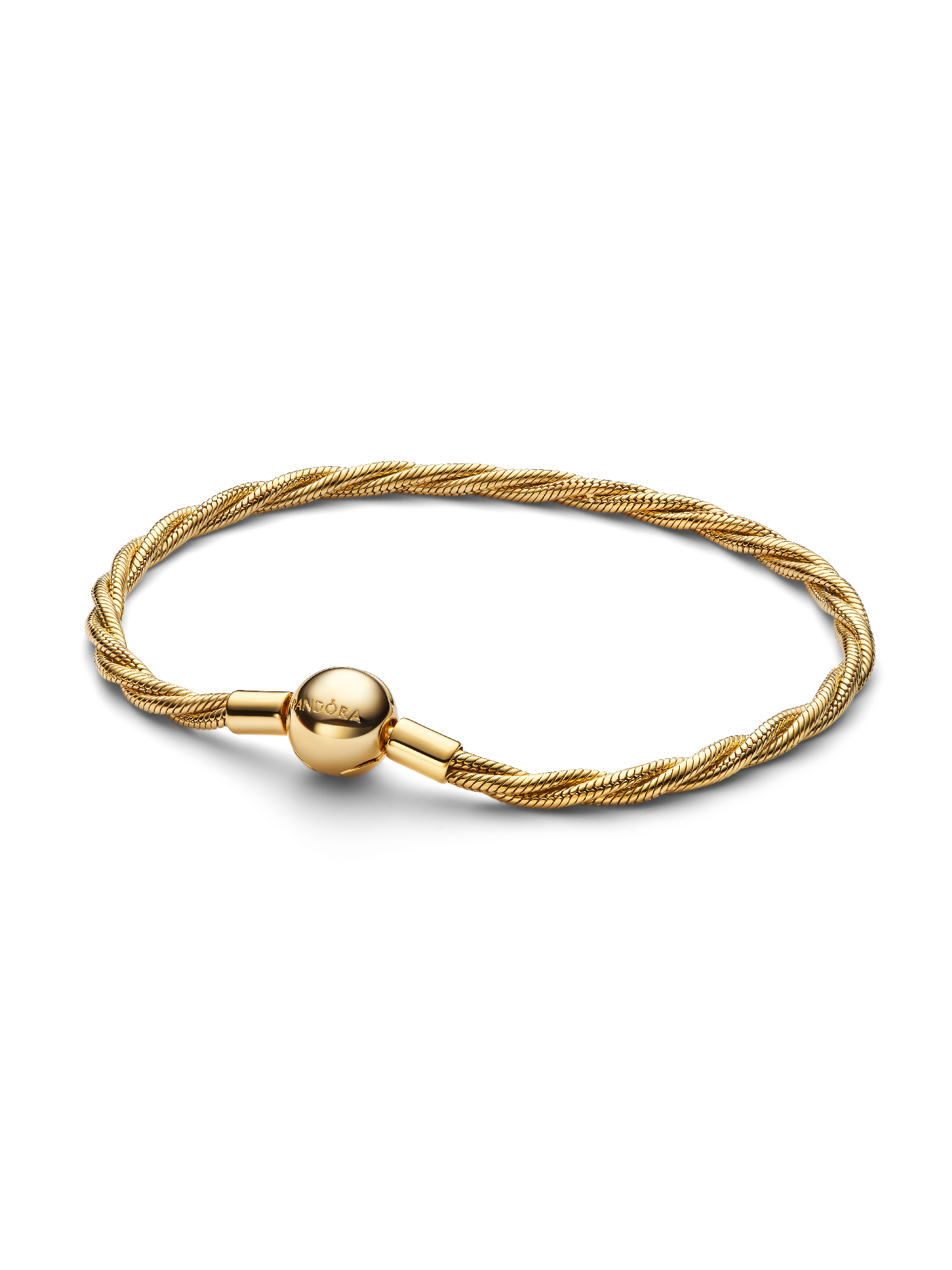 Pulsera de Cadena de Serpiente Trenzada con Cierre Redondo