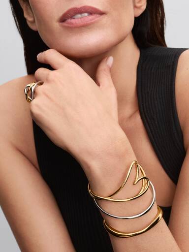 Pulsera Rígida Corazón Forma Orgánica