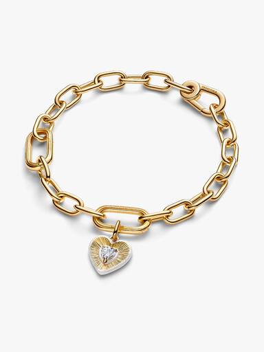 Charm Medallón Corazón Radiante Blanco