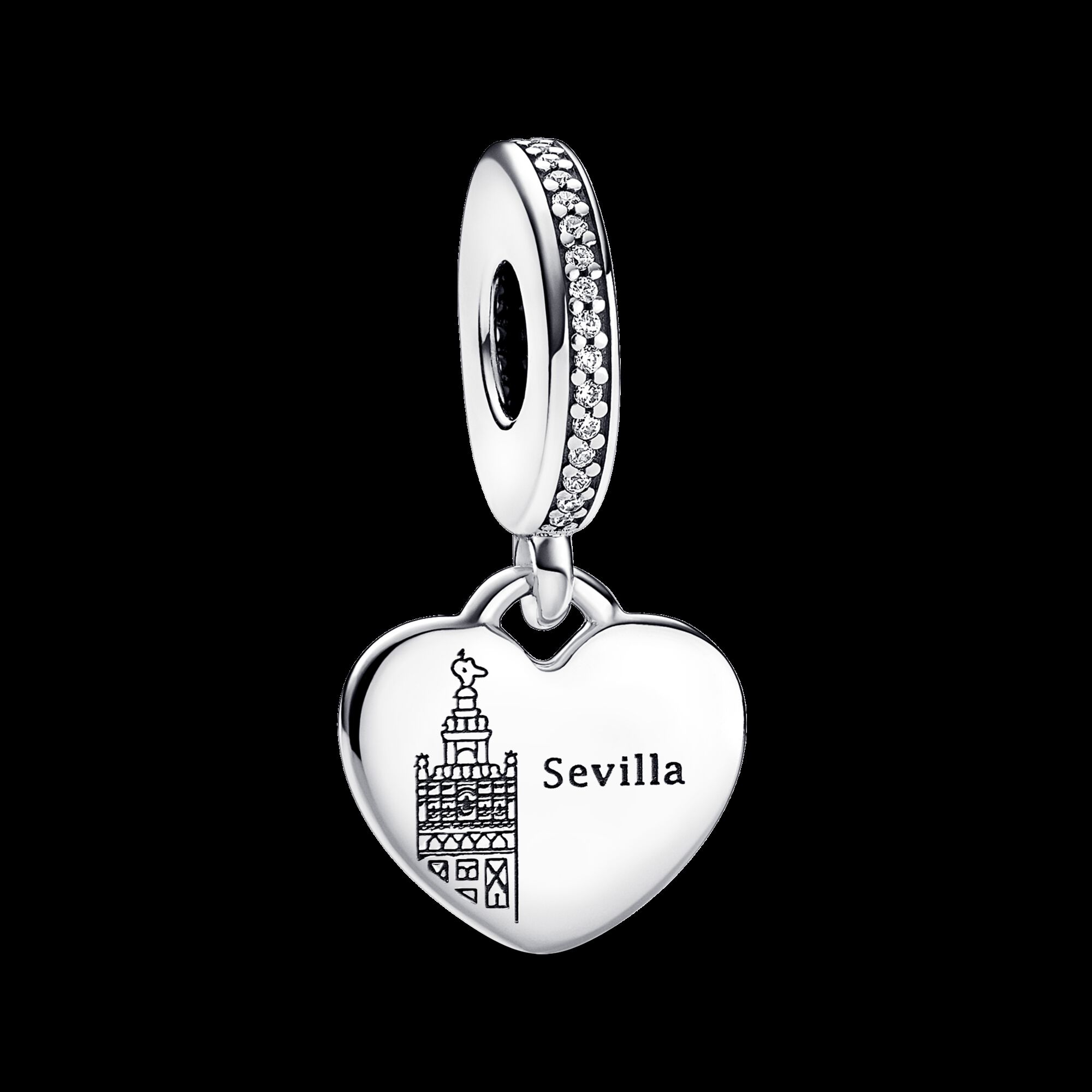 Pandora Charm Colgante La Giralda de Sevilla Grabable en Plata de Ley