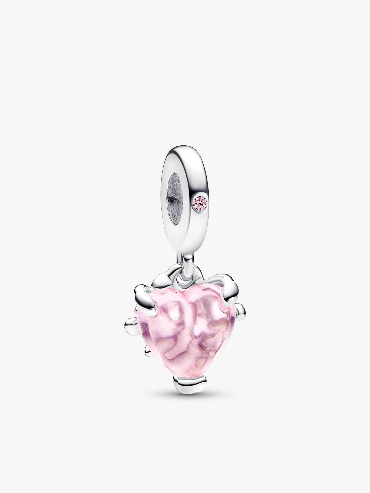 Charm Colgante Árbol de la Familia y Corazón Rosa