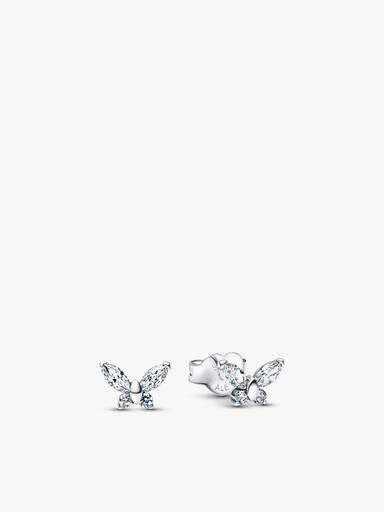 Conjunto de Regalo Collar y Pendientes Mariposas Brillantes