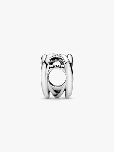 Charm en plata de ley Nudo de Corazón