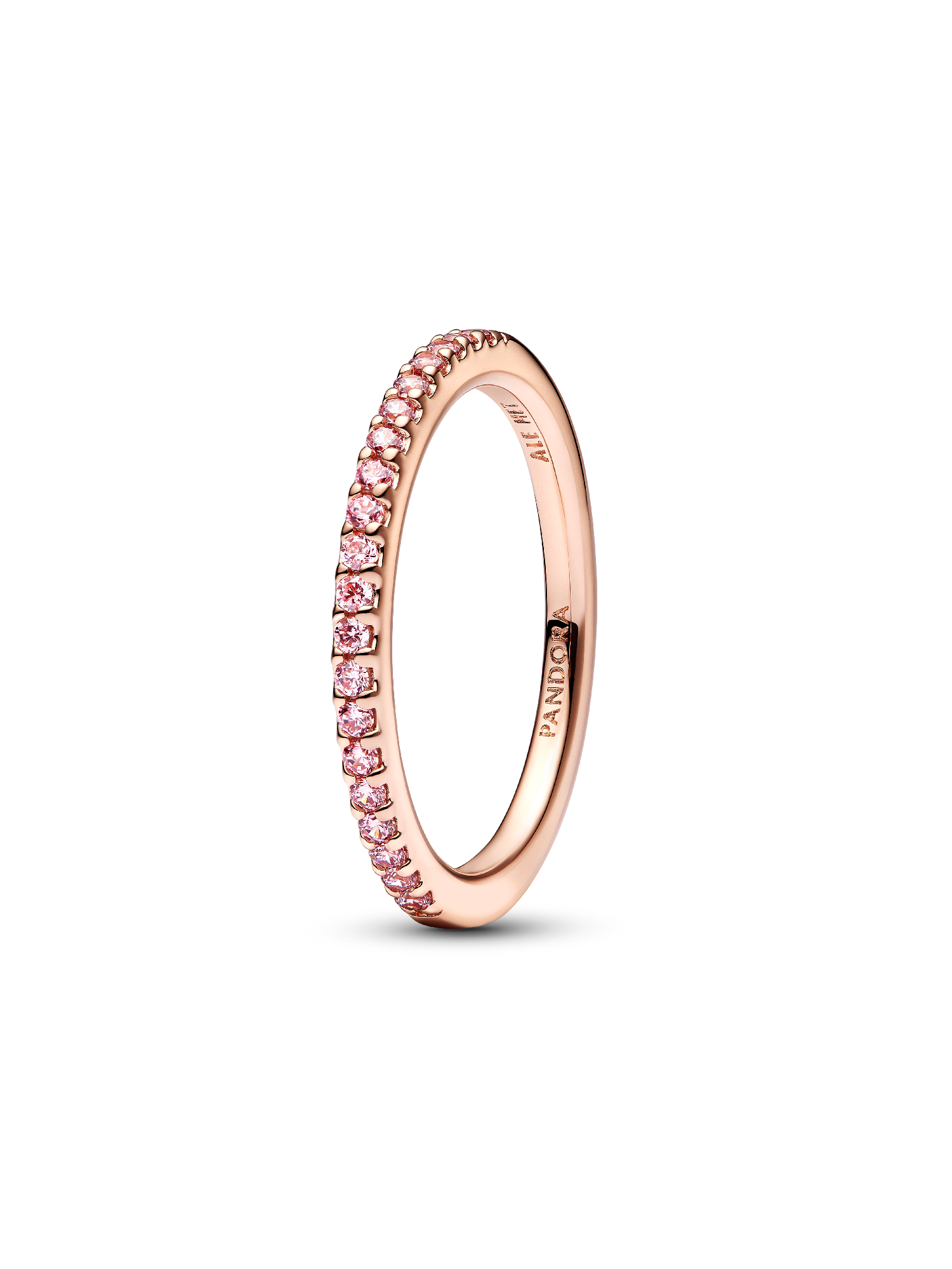 Anillo Banda Rosa Brillante