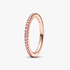 Anillo Banda Rosa Brillante Anillo Banda Rosa Brillante