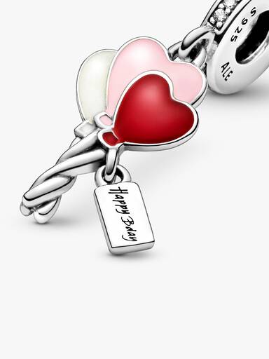 Charm colgante en plata de ley Globos de Corazón