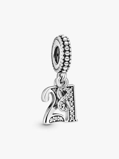 Charm colgante en plata de ley 21 Años de Amor