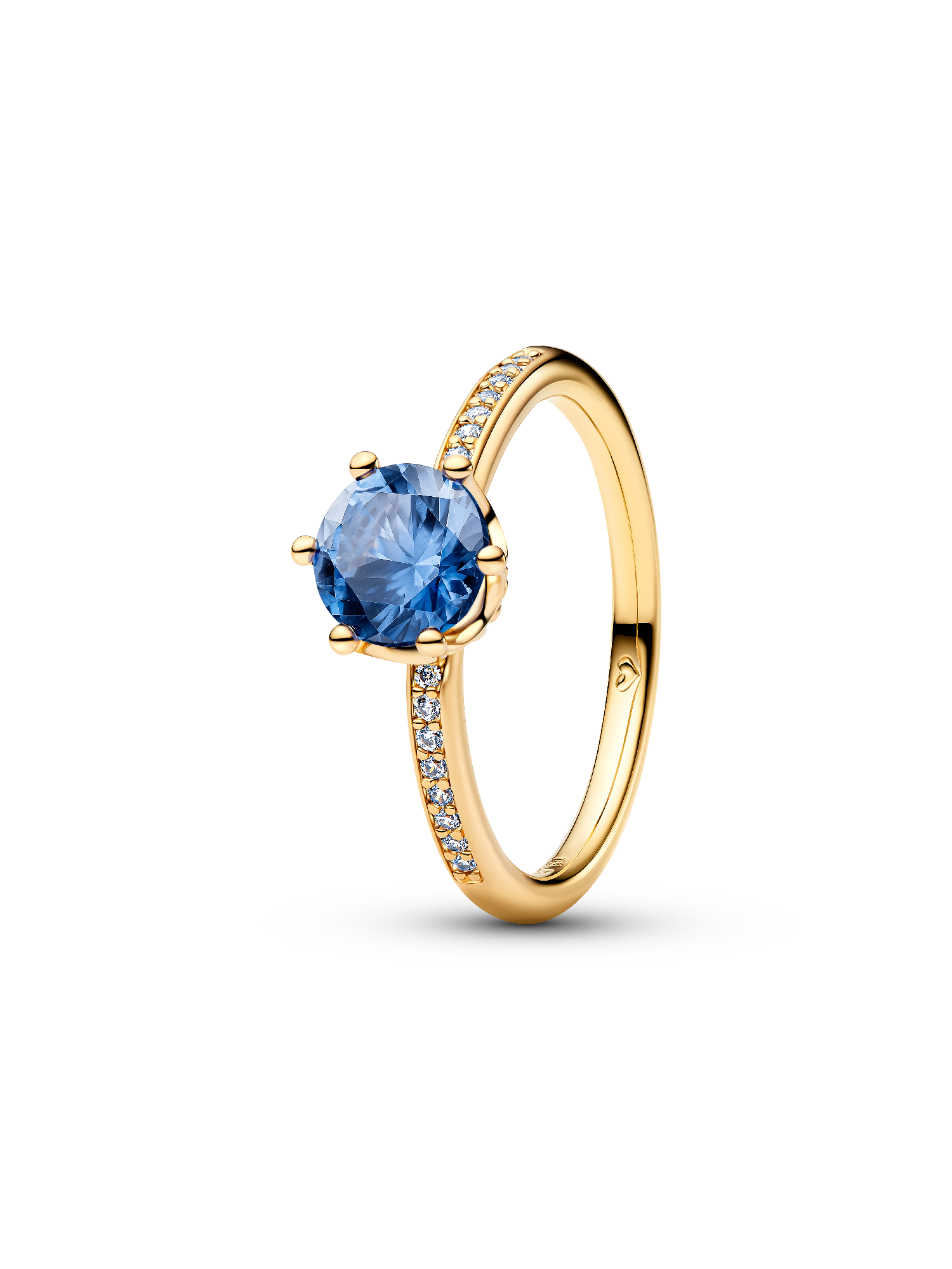 Anillo Corona Brillante Azul