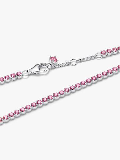 Pulsera de Tenis Fina Rosa
