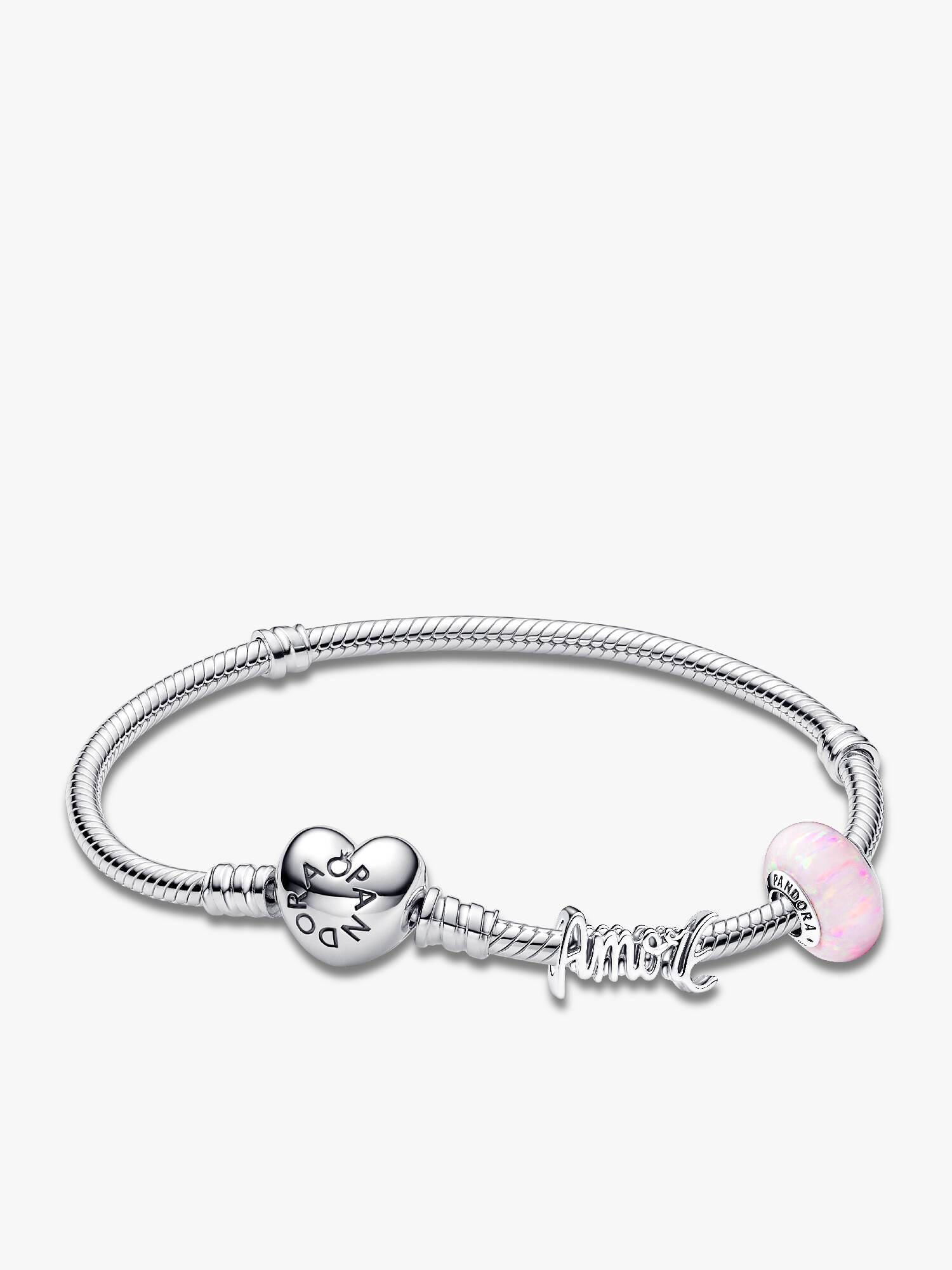 Conjunto de Regalo Pulsera y Charms Amore y Rosa Opalescente