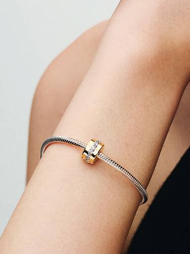 Charm de Clip Fila Brillante Transparente