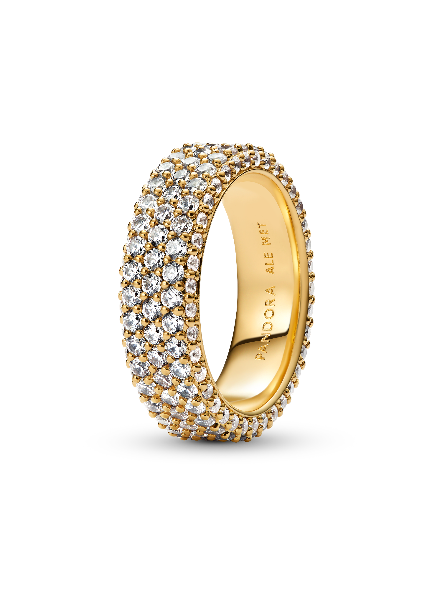 Anillo Fila Triple en Pavé Grabable