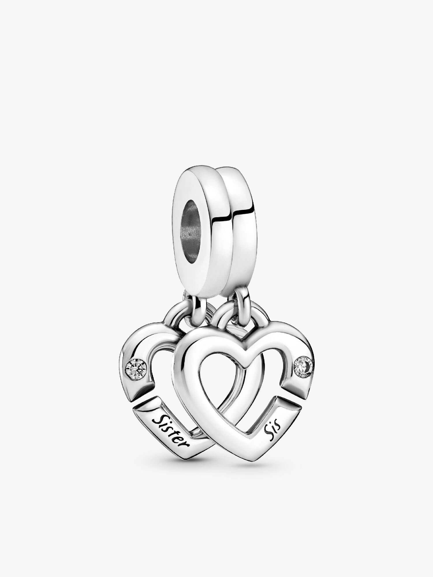 Charm Colgante Hermanas Unidas Corazones Divididos