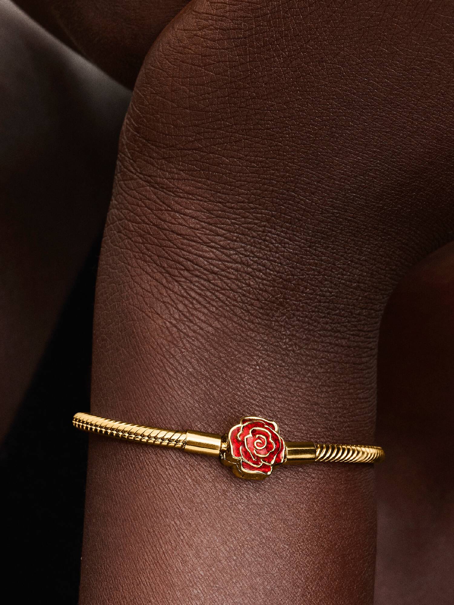 Pulsera Cadena de serpiente con cierre Rosa Encantada de La Bella y la Bestia de Disney